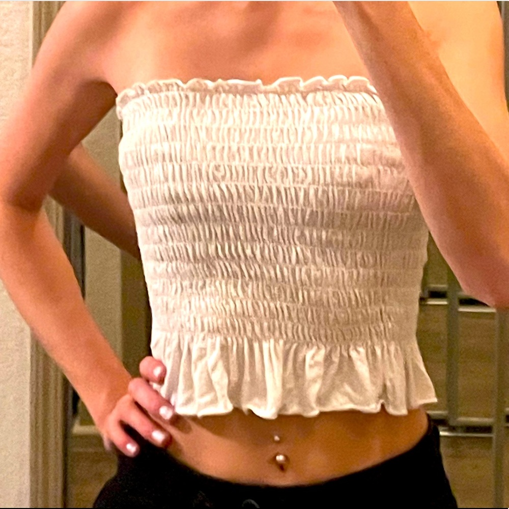 White crop top